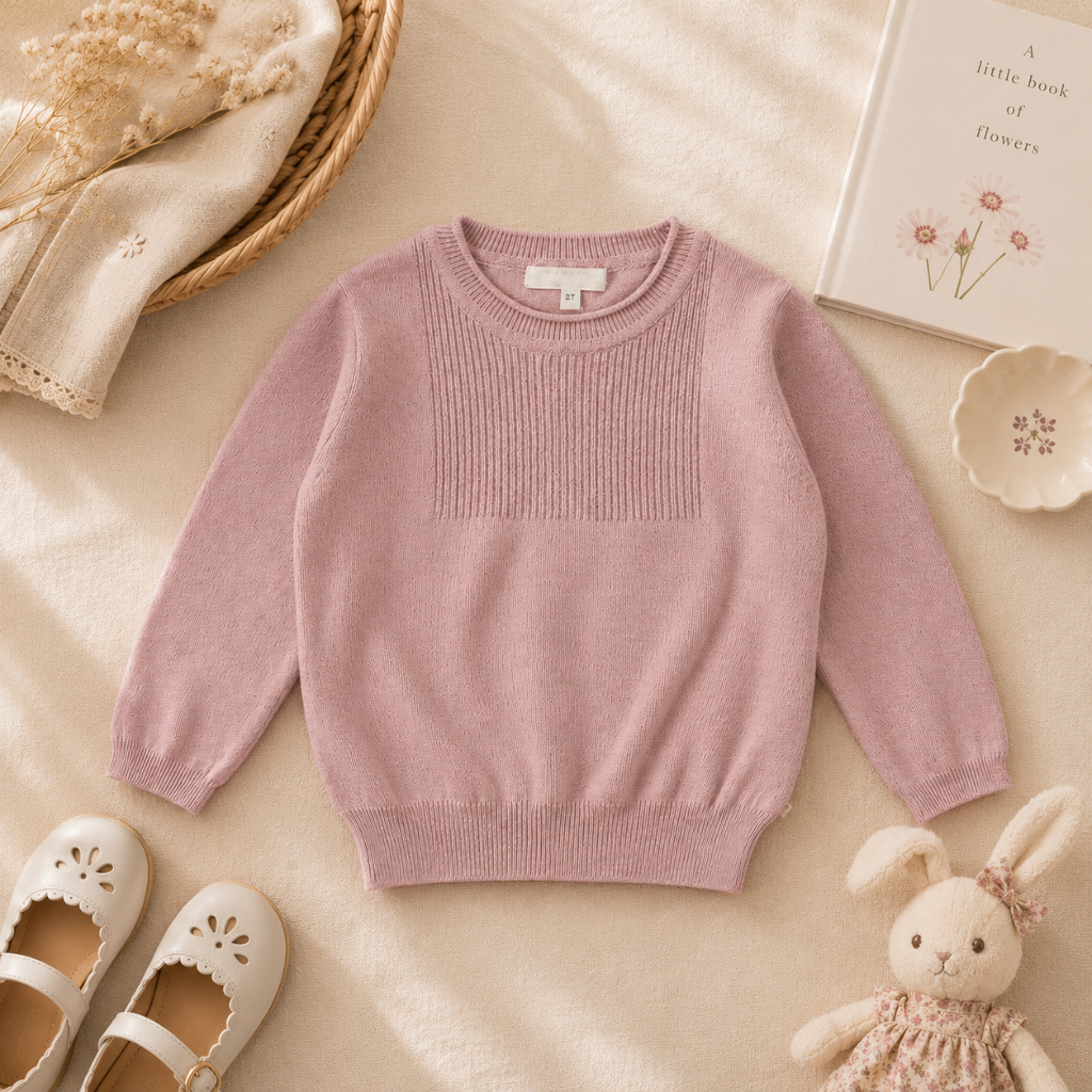 Thin Cotton Pullover – Luce & Comfort – Maglione lavorato a maglia per bambini