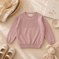 Thumbnail for Thin Cotton Pullover – Luce & Comfort – Maglione lavorato a maglia per bambini