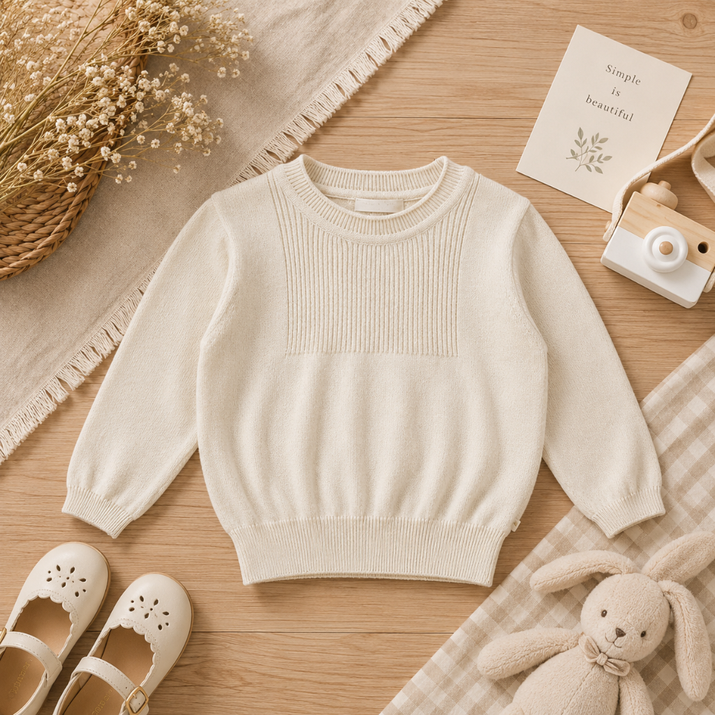Thin Cotton Pullover – Luce & Comfort – Maglione lavorato a maglia per bambini