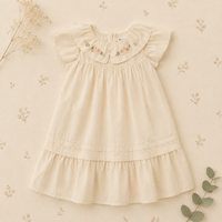 Thumbnail for Princess Dress – Elegante e comoda – Abito con collo ricamato