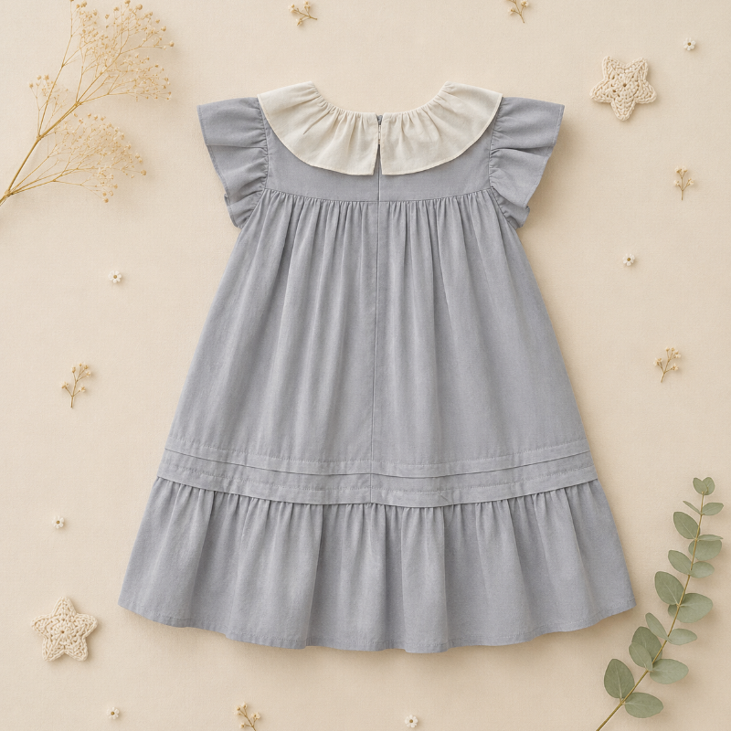 Princess Dress – Elegante e comoda – Abito con collo ricamato