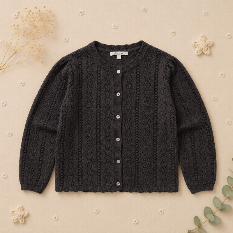 Buttoned Cardigan – Morbido e confortevole – Cardigan lavorato a maglia per bambini