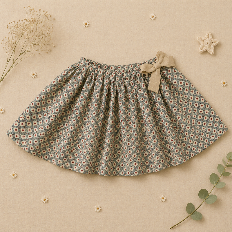 Matching Set – Comodi e con stampa a margherite – Pantaloncini, gonna e camicetta