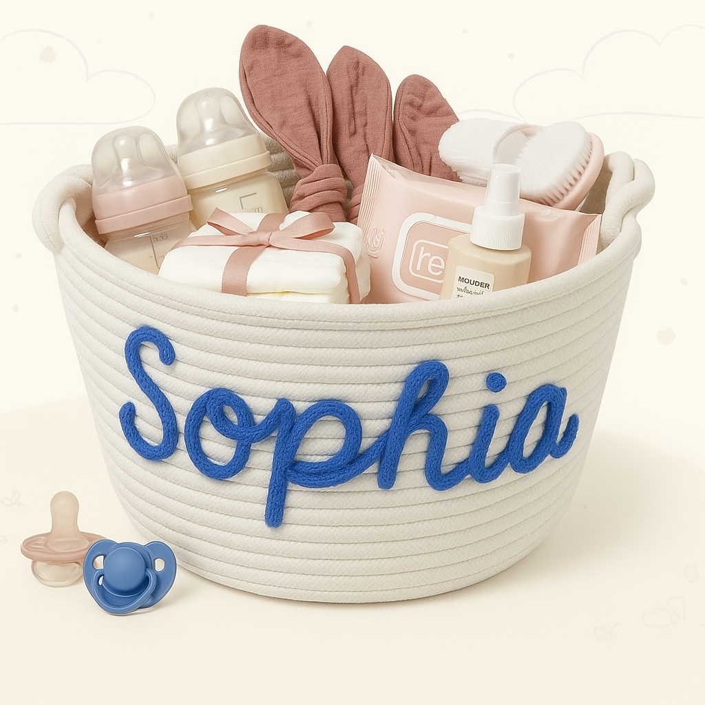 CuddleBasket – Carino e personale – Cestino per pannolini personalizzato