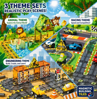 Thumbnail for Magnetic Road Blocks – Creativo e istruttivo – Kit di costruzione «Strade magnetiche»