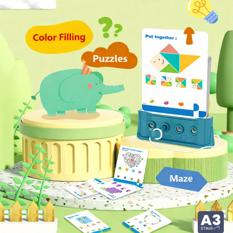 Montessori Shape Matching Game – Logica e concentrazione – Gioco da tavolo con puzzle