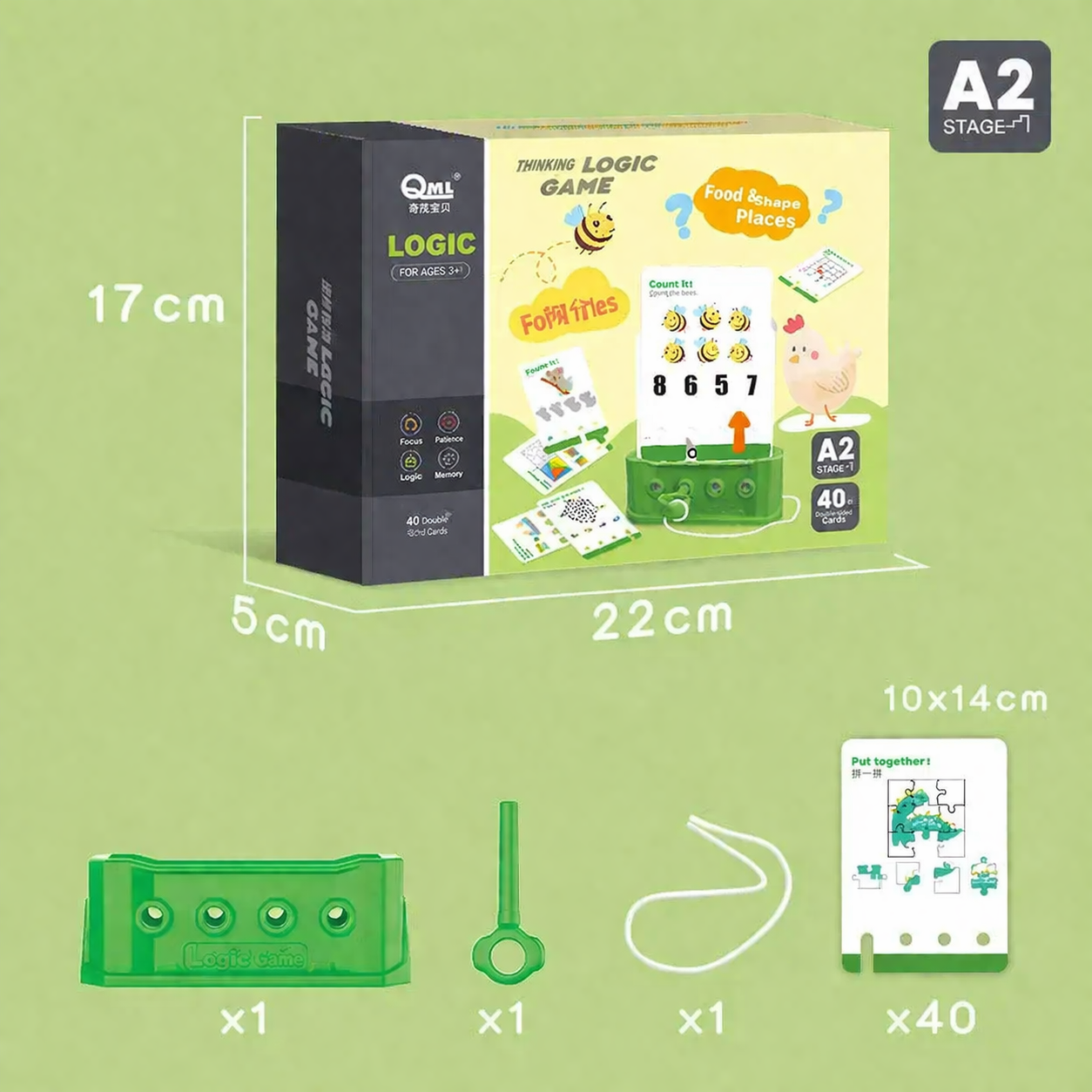 Montessori Shape Matching Game – Logica e concentrazione – Gioco da tavolo con puzzle