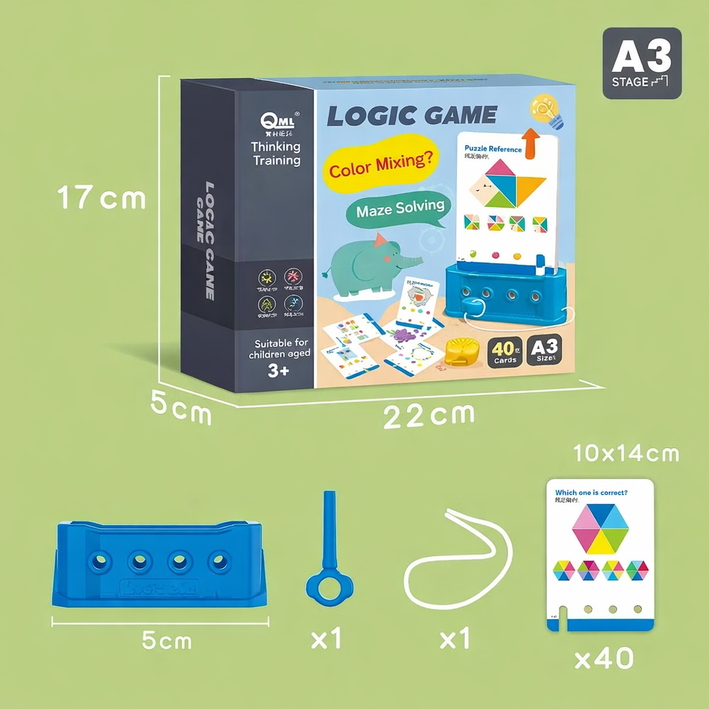 Montessori Shape Matching Game – Logica e concentrazione – Gioco da tavolo con puzzle