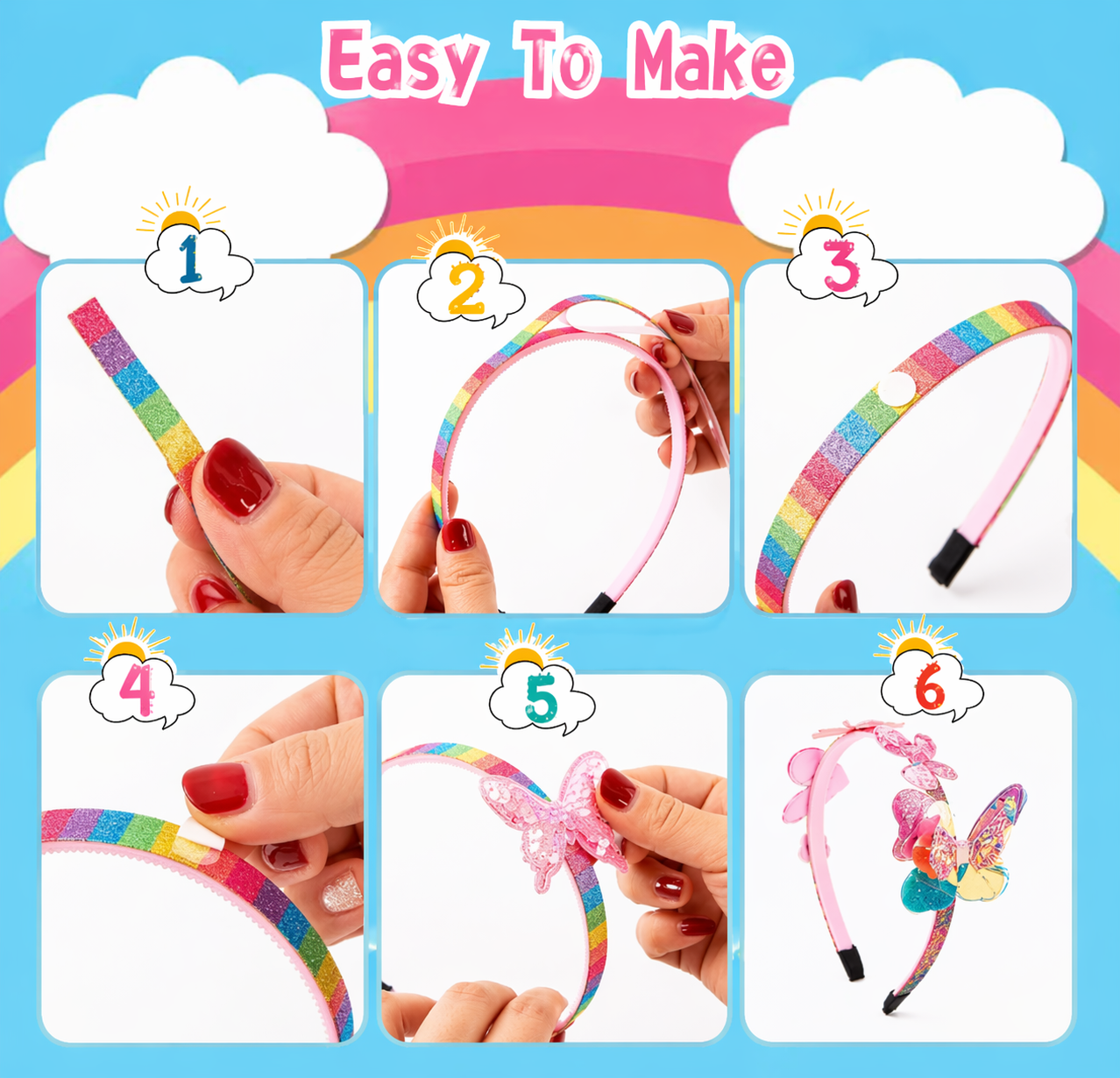 DIY Headband Making Kit – Creativo e divertente – Set di accessori per capelli
