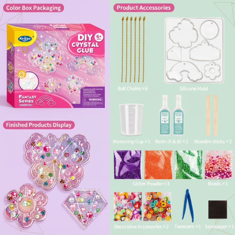 DIY Crystal Keychain Kit – Creativo e divertente – Kit fai da te per portachiavi