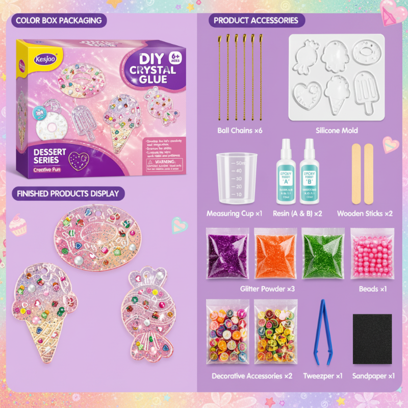 DIY Crystal Keychain Kit – Creativo e divertente – Kit fai da te per portachiavi