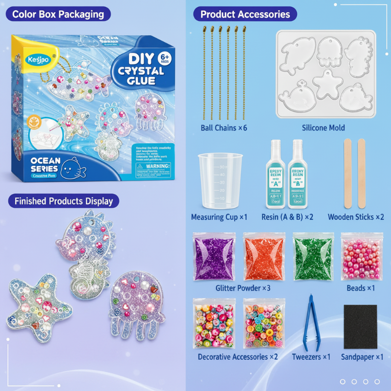 DIY Crystal Keychain Kit – Creativo e divertente – Kit fai da te per portachiavi
