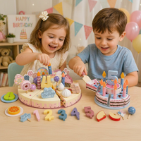 Thumbnail for Wooden Cake Cutting Toy – Creatività e giochi di ruolo – Torta di compleanno in legno