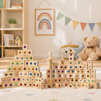 Thumbnail for Rainbow Gem Stacking Blocks – Creativo e didattico – Set di blocchi da impilare in legno