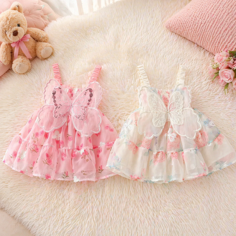 Girls Butterfly Dress – Carina e leggera – Abito da bambina