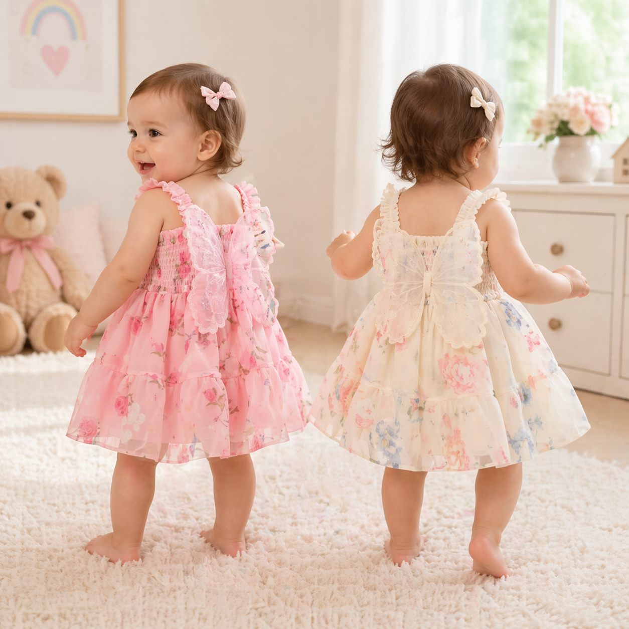 Girls Butterfly Dress – Carina e leggera – Abito da bambina