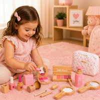 Thumbnail for Wooden Makeup Play Set – Creatività e giochi di ruolo – Set da trucco in legno