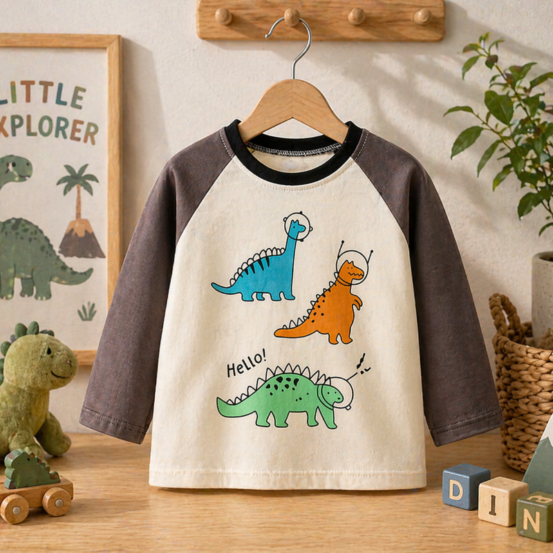 Kids Dinosaur Sweatshirt – Comfort e stile – Maglione per bambini Dino