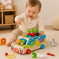 Thumbnail for Montessori Animal Matching Toy – Istruttivo e interattivo – Carretto giocattolo con puzzle