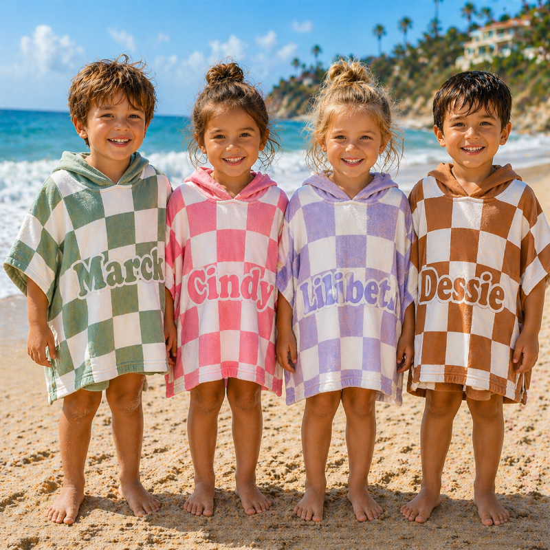 Personalized Hooded Towel – Morbido e unico – Accappatoio da bagno personalizzato per bambini