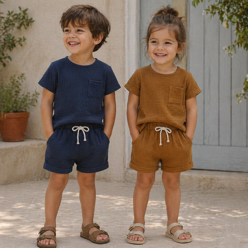 Baby Summer Outfit – Leggero e confortevole – Set di abbigliamento