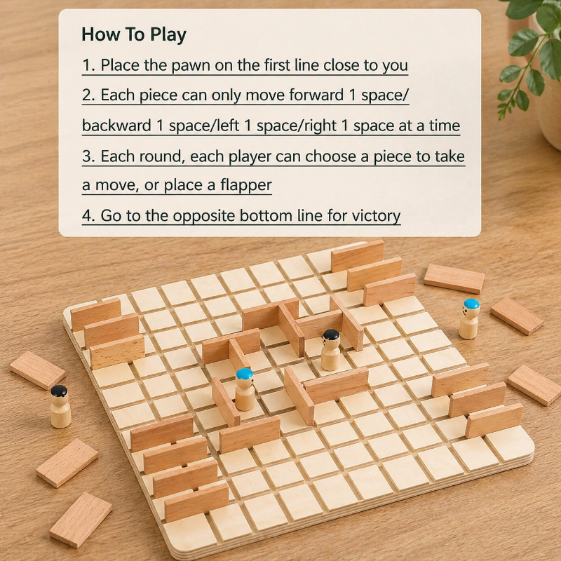 Wooden Chess Puzzle Game – Strategia e ragionamento – Gioco da tavolo