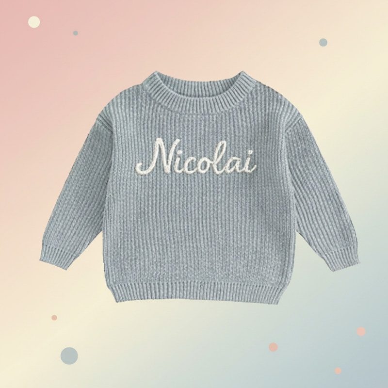 Personalized Baby Sweater – Unico e pieno d'amore – Maglione personalizzato ricamato per neonati