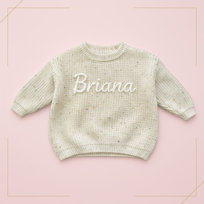 Personalized Baby Sweater – Unico e pieno d'amore – Maglione personalizzato ricamato per neonati