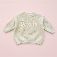 Thumbnail for Personalized Baby Sweater – Unico e pieno d'amore – Maglione personalizzato ricamato per neonati