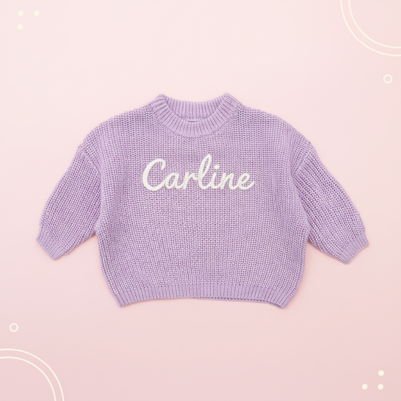 Personalized Baby Sweater – Unico e pieno d'amore – Maglione personalizzato ricamato per neonati