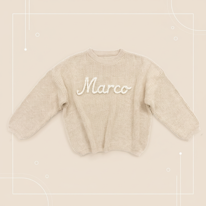 Personalized Baby Sweater – Unico e pieno d'amore – Maglione personalizzato ricamato per neonati