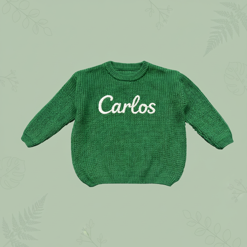 Personalized Baby Sweater – Unico e pieno d'amore – Maglione personalizzato ricamato per neonati
