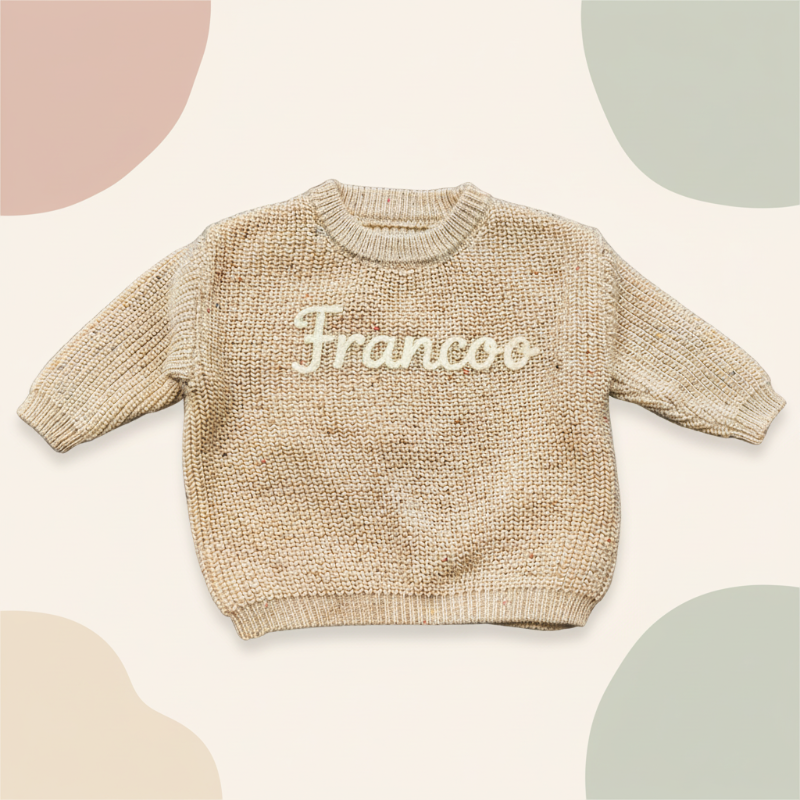 Personalized Baby Sweater – Unico e pieno d'amore – Maglione personalizzato ricamato per neonati