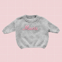 Thumbnail for Personalized Baby Sweater – Unico e pieno d'amore – Maglione personalizzato ricamato per neonati
