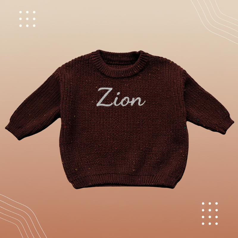 Personalized Baby Sweater – Unico e pieno d'amore – Maglione personalizzato ricamato per neonati