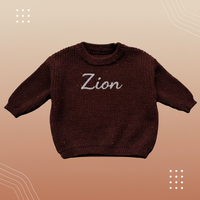 Thumbnail for Personalized Baby Sweater – Unico e pieno d'amore – Maglione personalizzato ricamato per neonati