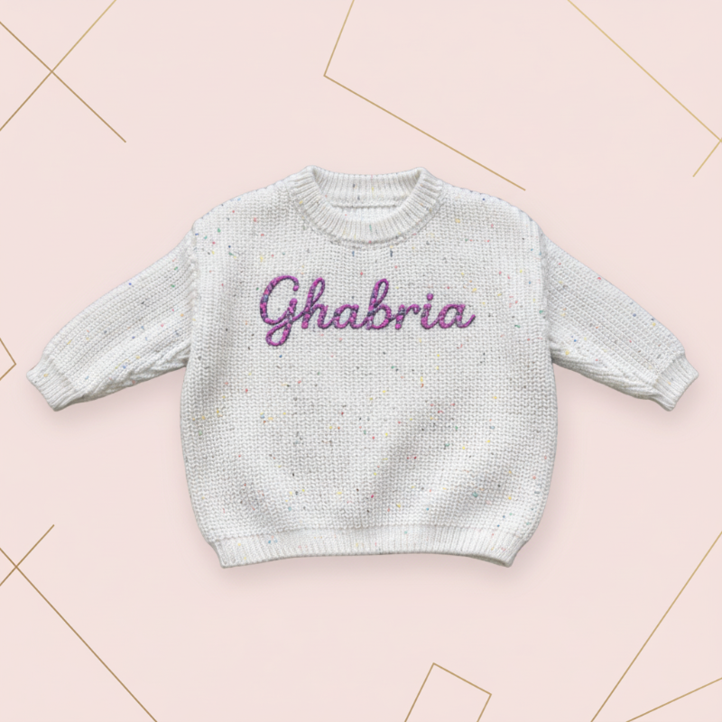 Personalized Baby Sweater – Unico e pieno d'amore – Maglione personalizzato ricamato per neonati