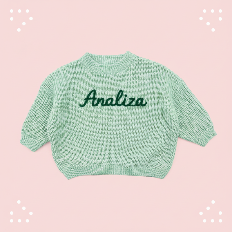 Personalized Baby Sweater – Unico e pieno d'amore – Maglione personalizzato ricamato per neonati