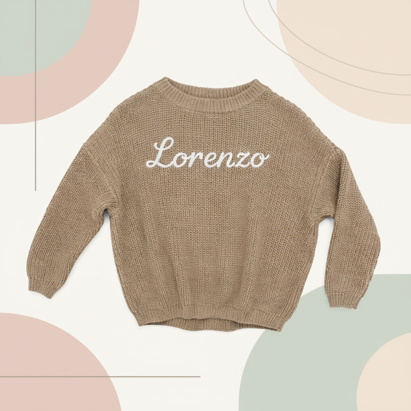 Personalized Baby Sweater – Unico e pieno d'amore – Maglione personalizzato ricamato per neonati