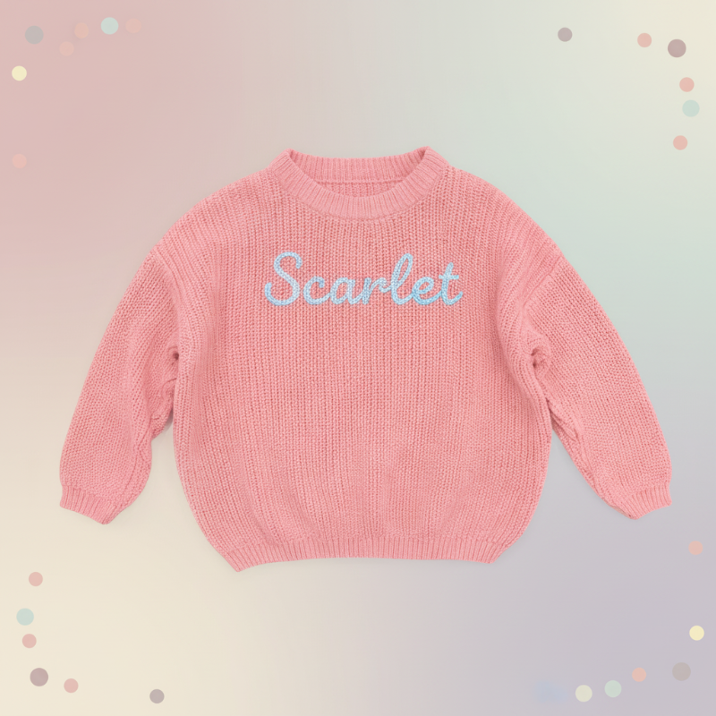 Personalized Baby Sweater – Unico e pieno d'amore – Maglione personalizzato ricamato per neonati