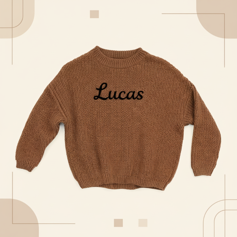 Personalized Baby Sweater – Unico e pieno d'amore – Maglione personalizzato ricamato per neonati
