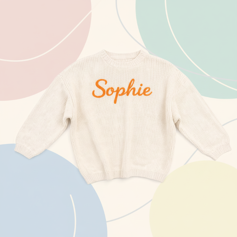 Personalized Baby Sweater – Unico e pieno d'amore – Maglione personalizzato ricamato per neonati