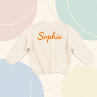 Thumbnail for Personalized Baby Sweater – Unico e pieno d'amore – Maglione personalizzato ricamato per neonati