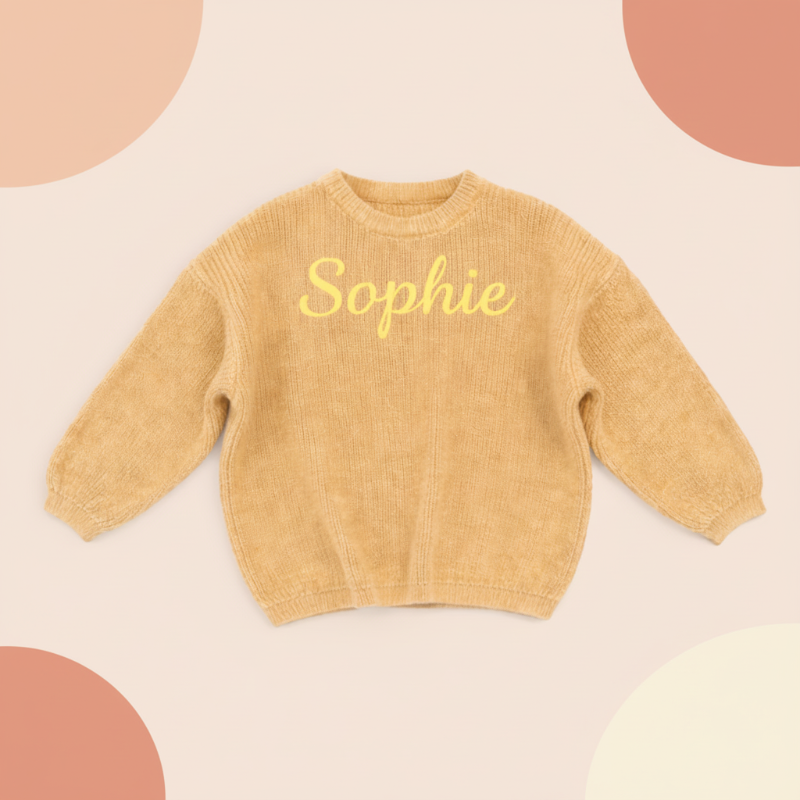 Personalized Baby Sweater – Unico e pieno d'amore – Maglione personalizzato ricamato per neonati