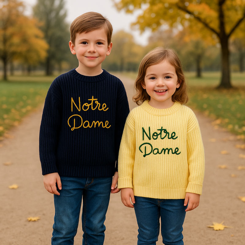 WarmWeave – Comodo e divertente – Maglione "Notre Dame"
