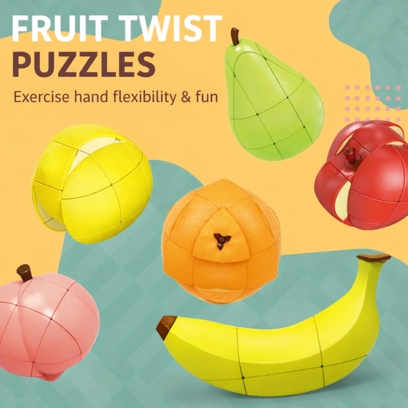 FruitCube – Colorato e stimolante – Puzzle Montessori con frutta