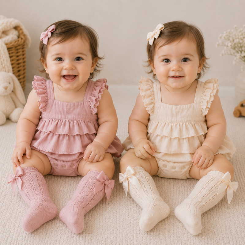 TinyBloom – Carino e morbido – Abitino con volant per neonati e bambini piccoli