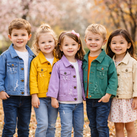 Thumbnail for Candy Color Giacca di jeans – Giacca in denim leggera per bambini