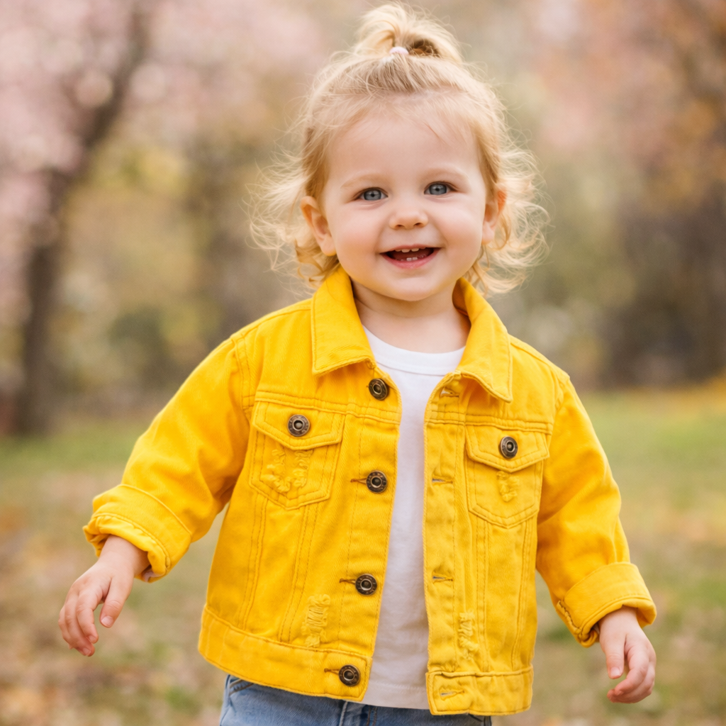 Candy Color Giacca di jeans – Giacca in denim leggera per bambini