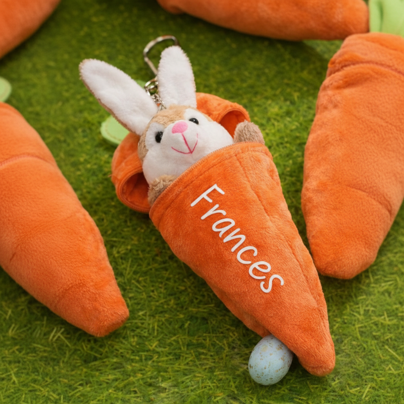 Personalized Bunny – Il regalo di Pasqua perfetto - Coniglietto di peluche con carota e nome